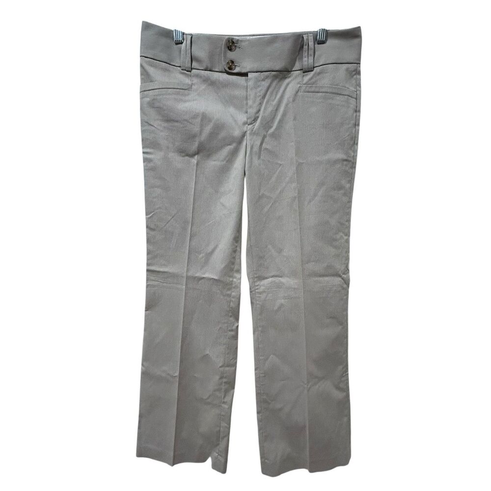 Banana Republic Sloan Fit Dress Pants Womens Size 6P Stretch Gray Pinstripe READ